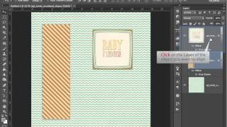 Digital Scrapbook Tutorial: Align to an Object