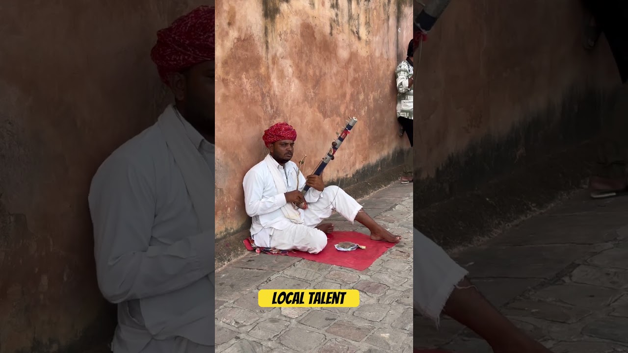 Artist Playing Soulful Music at Amer Fort | Jaipur Heritage Music 🎶