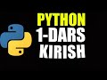 1-DARS PYTHON|KIRISH|python kurs