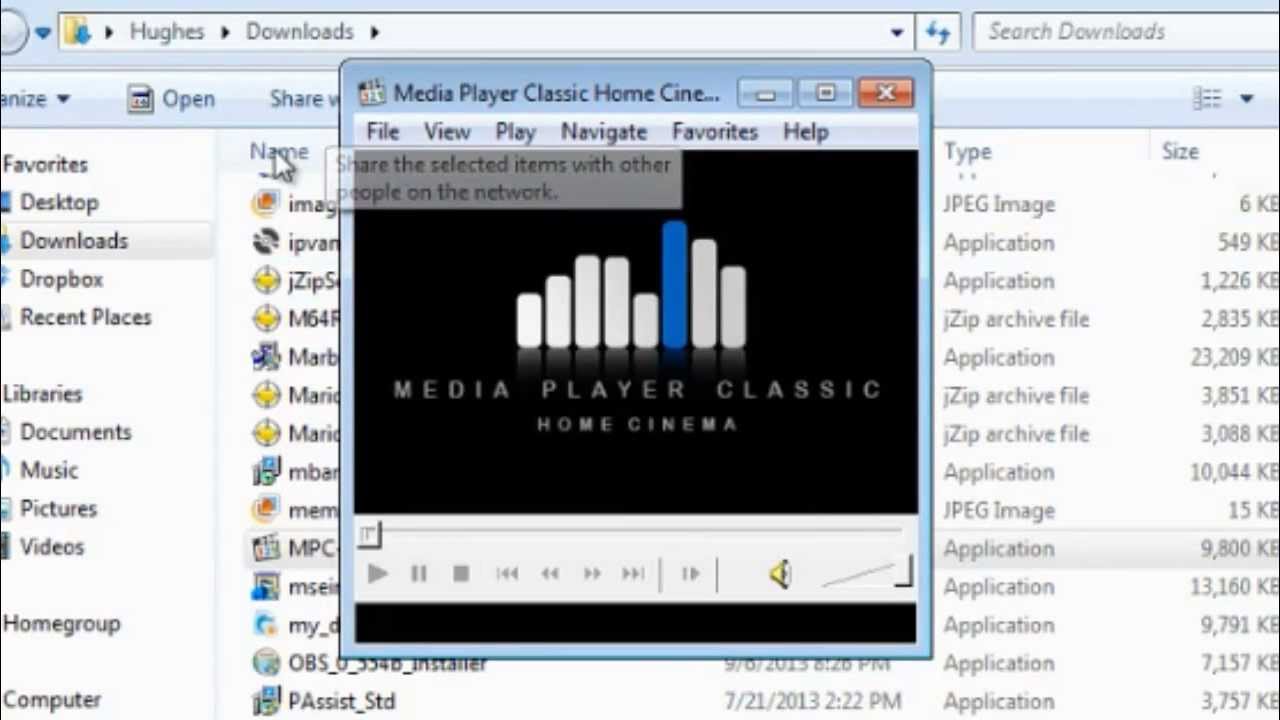 windows media player classic 64 bit