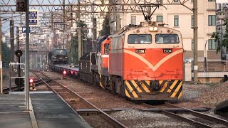 【迴送R101藍色柴電機車頭】7501次貨列 中壢站通過