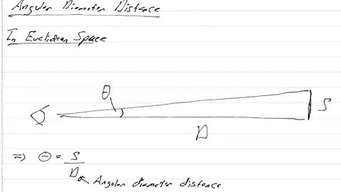 Cosmology: Angular Diameter Distance: Lecture12.2
