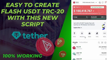 How To Create Flash USDT trc-20 Tutorial | Easy To Generate Flash TRC-20 WIth This Latest Script