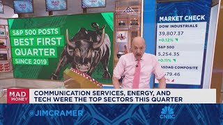 Jim Cramer breaks down the S\&P 500's best first quarter since 2019