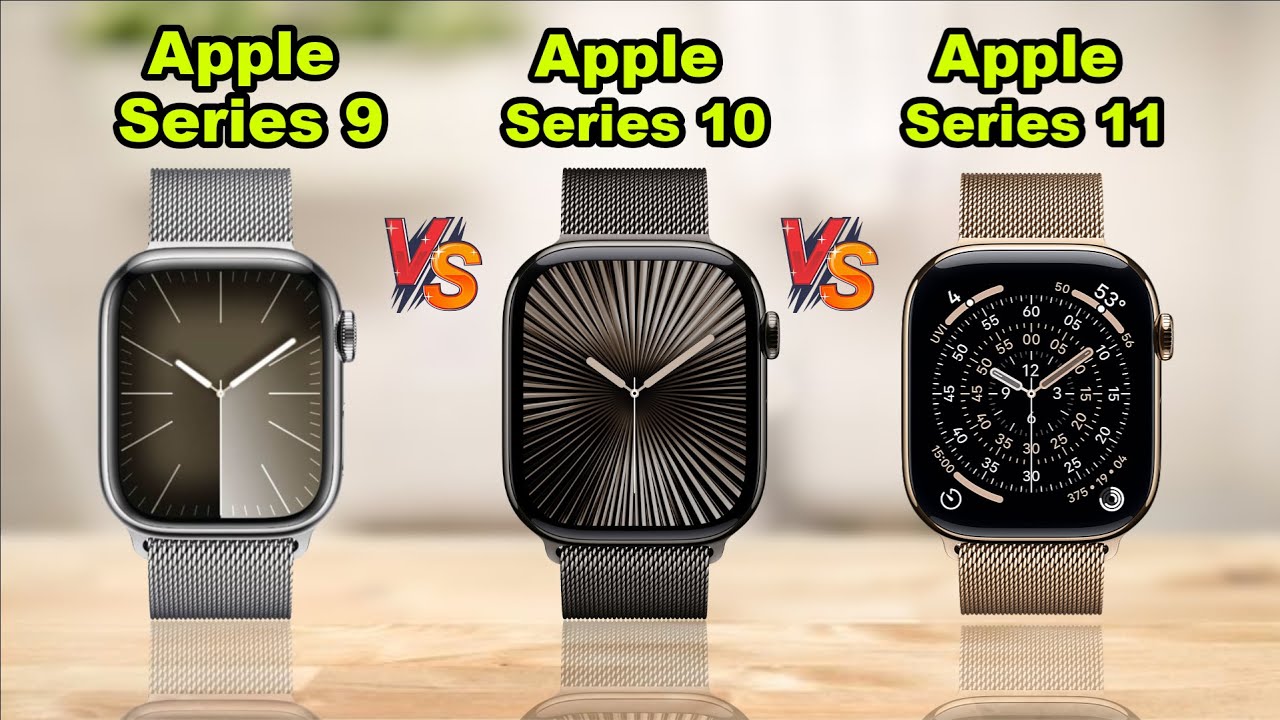 Apple Watch Series 9 Vs Apple Watch Series 10 Vs Apple Watch Series 11 Titanium Full Specs Compare