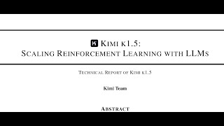 [QA] Kimi k1.5: Scaling Reinforcement Learning with LLMs