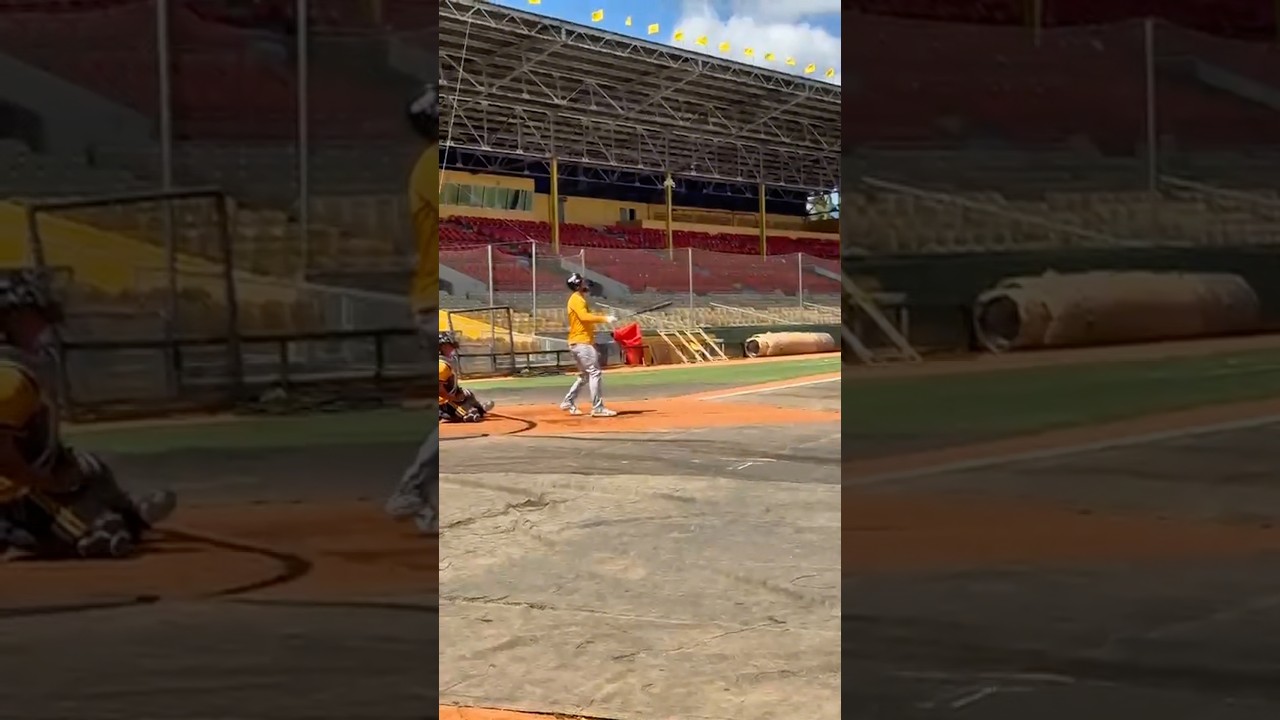 JC Escalera llegó ready para aportar, primera práctica de bateo