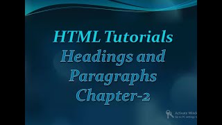 Headings and Paragraphs in HTML tutorials (Chapter-2) | HTML Web designing | By khyati jadhav