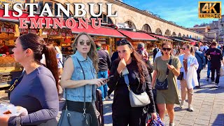 Istanbul Turkey City Center Grand Bazaar, Eminonu, Sirkeci, 4K Walking Tour