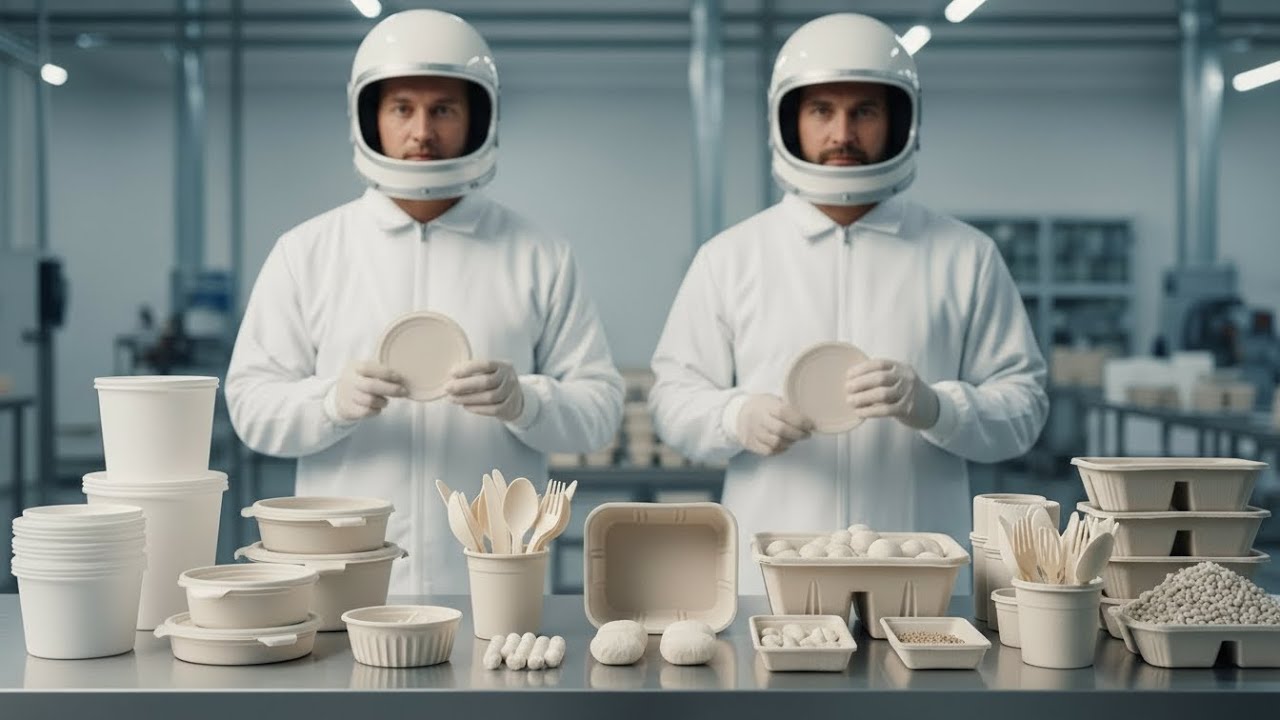 How Biodegradable Plastics Are Made from Plant Starch in a Modern Factory | Full Process