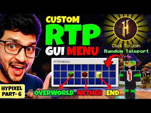 How To Make RTP Gui Menu in Minecraft Server like Hypixel | Better RTP GUI