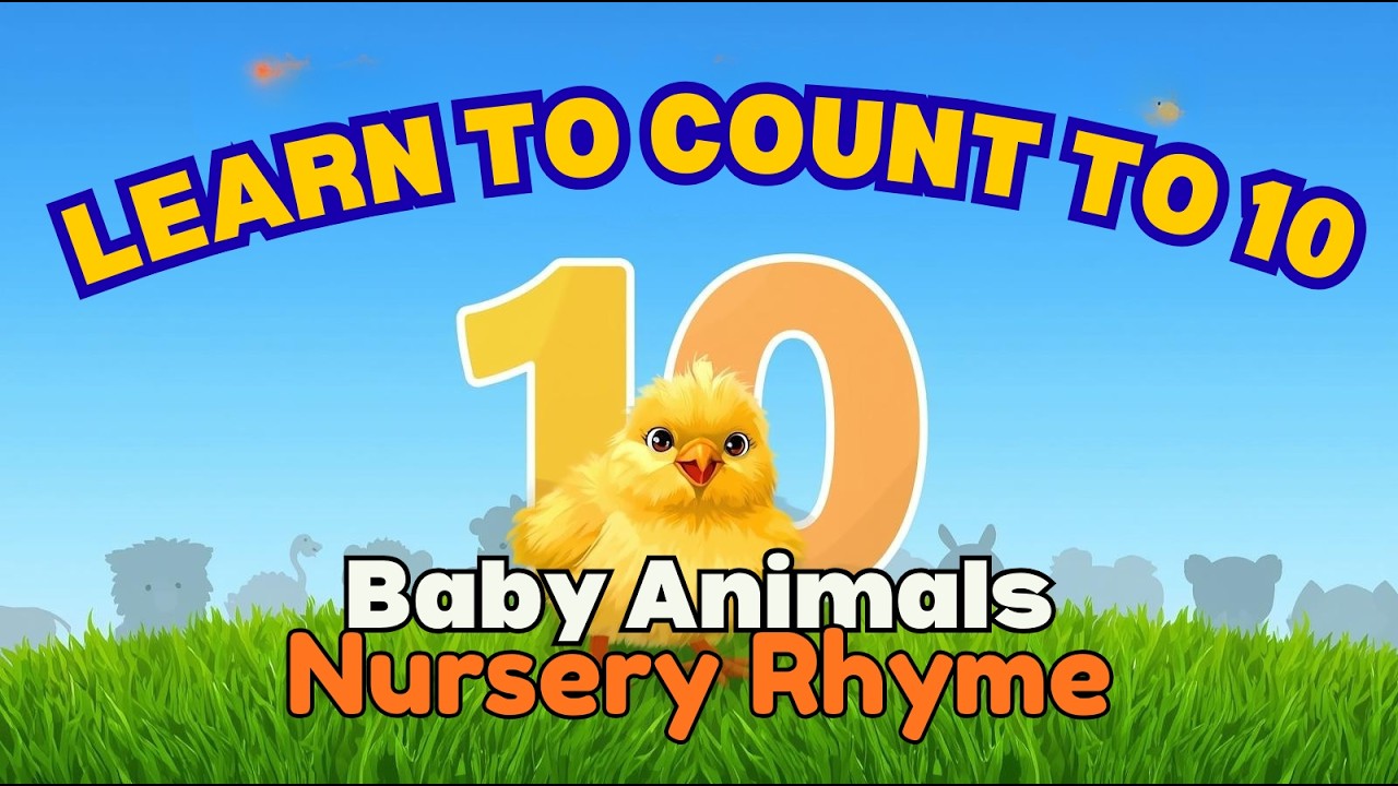 Counting to 10 Song for Toddlers |  Baby Farm Animals Nursery Rhyme | Preschool Learning Video