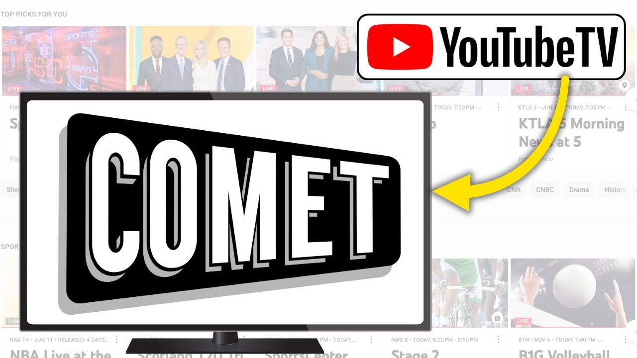 How to Watch COMET TV on YouTube TV | Stream COMET TV without TV Cable ...