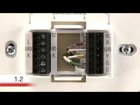 2 RTH6580WF or RTH6500WF installation overview - YouTube honeywell thermostat diagram wiring 