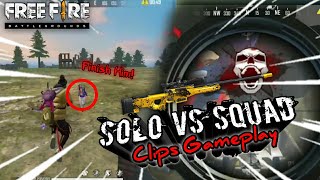 Kills Moment Free Fire Solo Vs Squad!! || Free Fire Indonesia #1