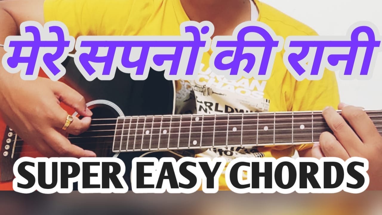 🎸 Mere Sapnon Ki Rani - Beginner Guitar Tutorial | Easy Chords ...