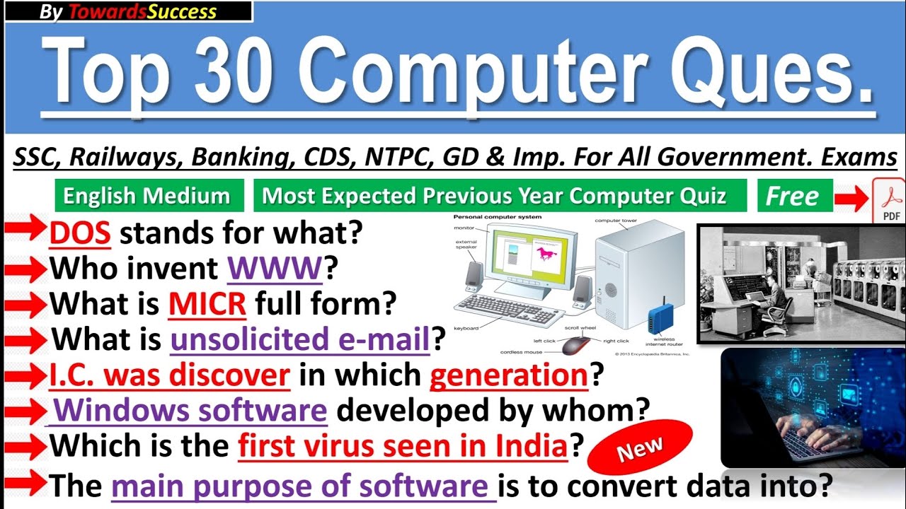 Most Important Computer Questions for All Competitive Exams| Previous ...