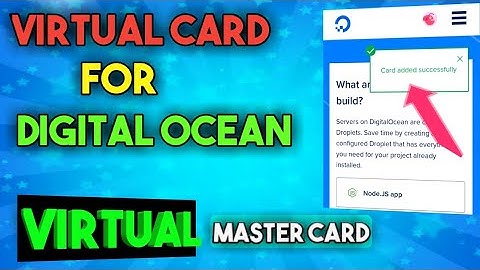 Digital Ocean vcc - virtual mastercard - digital Ocean account control panel overview