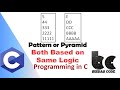 C Program to Print Star number and alphabet tringle Pattern/Pyramid | C Programming | Bindas Code