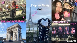 VLOG💖blackpink born pink in Paris (day 2)☁️walking around Paris, Eiffel Tower, concert and recap