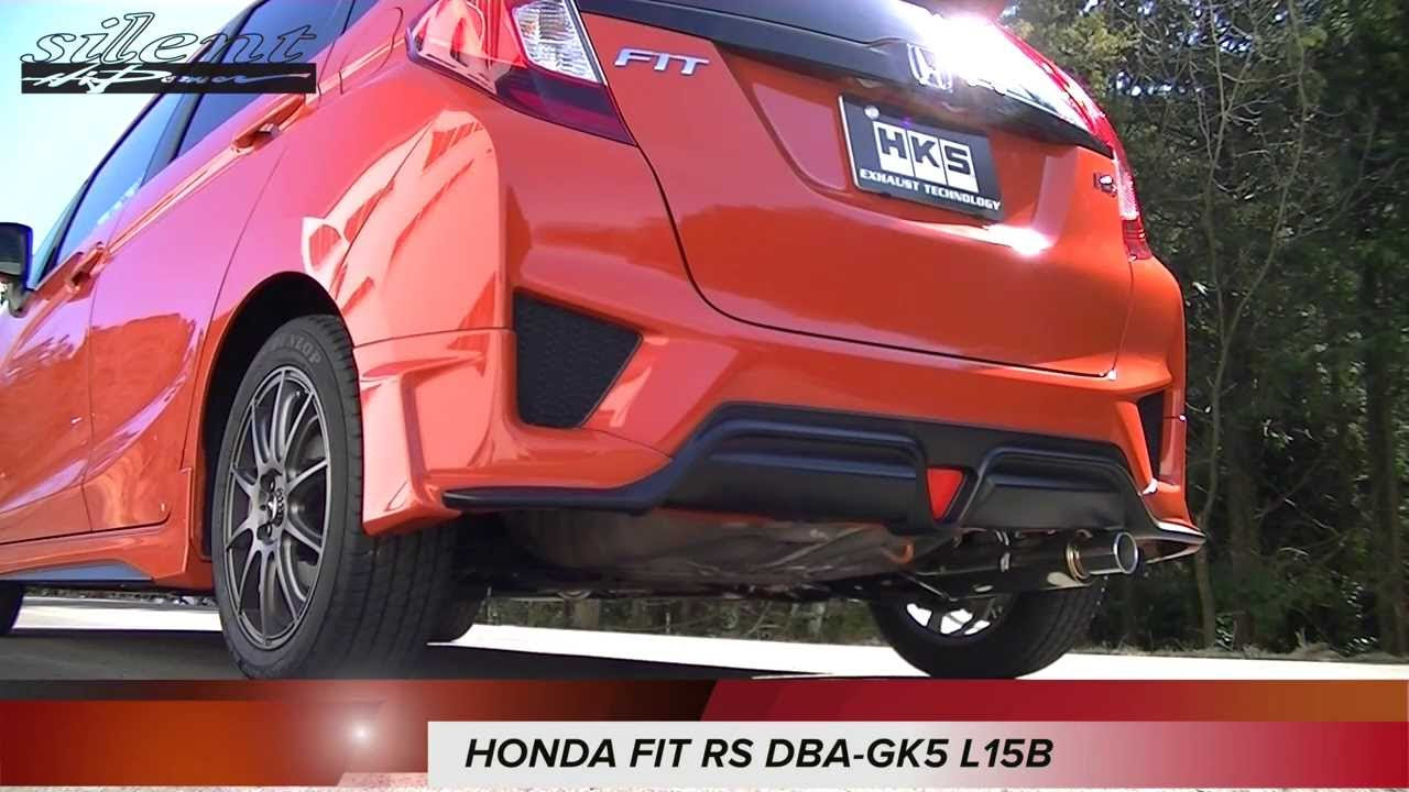 HONDA FIT HYBRID RS HKS Silent Hi-Power Muffler 32016-AH027 - YouTube