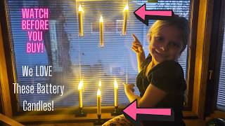 Enhon 6Pack Battery LED Window Candles Dusk to Dawn Suction Cups Batteries Included