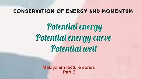 Conservation of energy and momentum | Potential energy | Potential energy curve | Potential well
