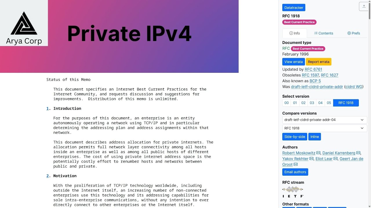 Private Ipv4 Addresses Youtube