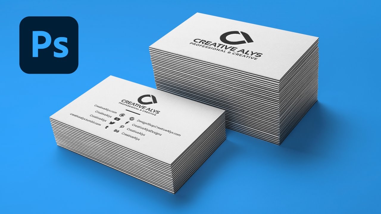 Stacked Letterpress Business Card Mockup PSD Mockup Adobe YouTube