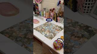 Table makeover🙈#artshorts #tablemakeover #aestheticshorts #craft #decor