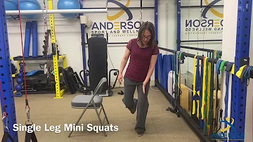 Single leg mini squats to improve balance and running technique