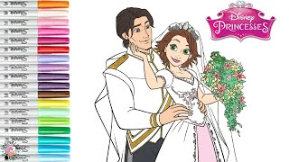 Disney Princess Coloring Book Pages Rapunzel and Flynn Rider Wedding Day