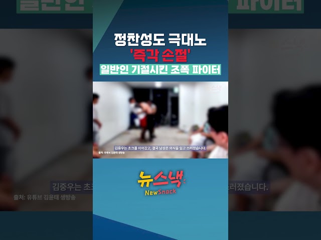 정찬성 단체, 일반인 기절시킨 격투기 선수 계약 해지 / 뉴스낵