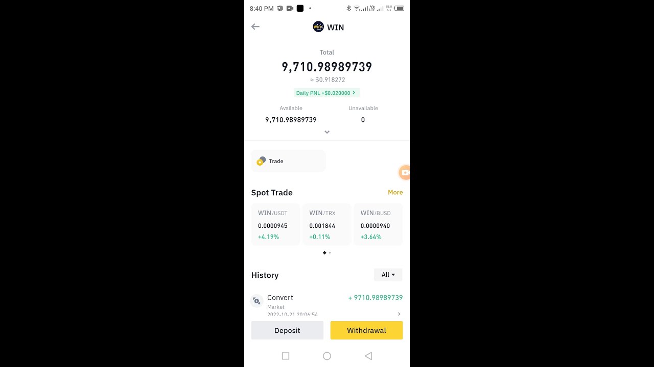 Wink coin Listed on binance join team increase mining link discription ...