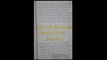 Special Education Counselling || Assignment on Special Education Counselling || B.Ed Assignment