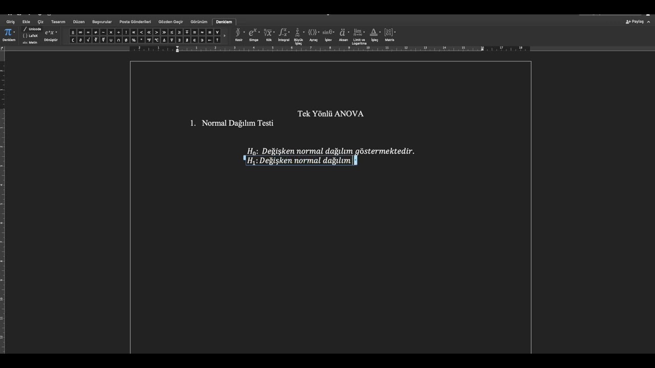 TEMEL SPSS DERSİ 20 - ANOVA, VARYANS ANALİZİ, TEK YÖNLÜ VARYANS ANALİZİ, POST HOC WORD RAPORLAMA