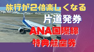 ANA国際線特典航空券片道発券で旅行が２倍楽しくなる