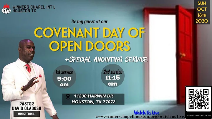WINNERS CHAPEL INT'L HOUSTON | COVENANT DAY OF OPEN DOORS & SPECIAL ANOINTING SERVICE | 10-18-2020