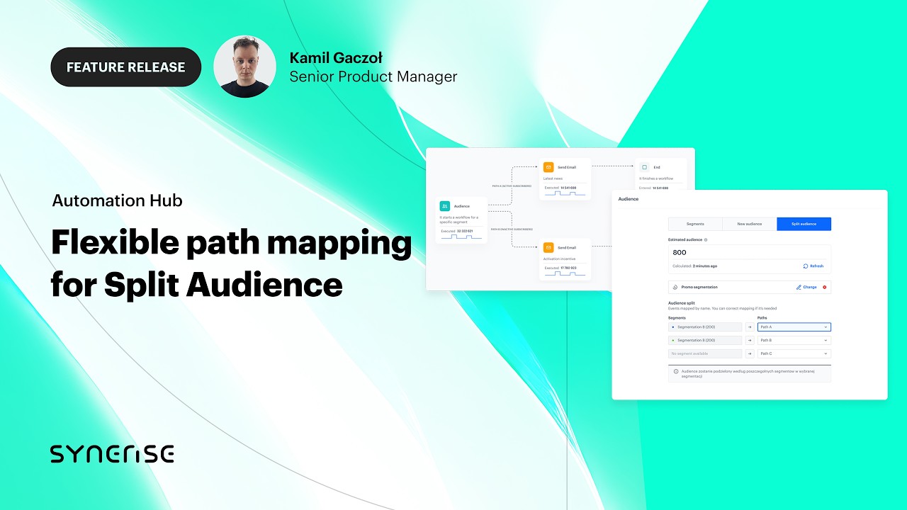 Product Update - Split Audience Path Mapping in Synerise Automation ...