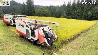Everything went wrong when I tried harvesting rice right after the rain [September 12, 2026] Terr... この乾燥機からセイロへ上げます Shorts 農業 佐渡 農家 米作り 仕事 作業 田舎 田舎暮らし