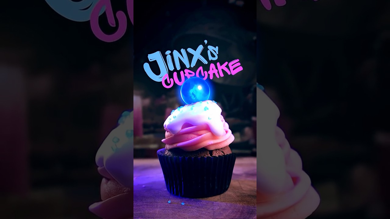 Making JINX CUPCAKES from ARCANE #arcane #edit #jinx #food