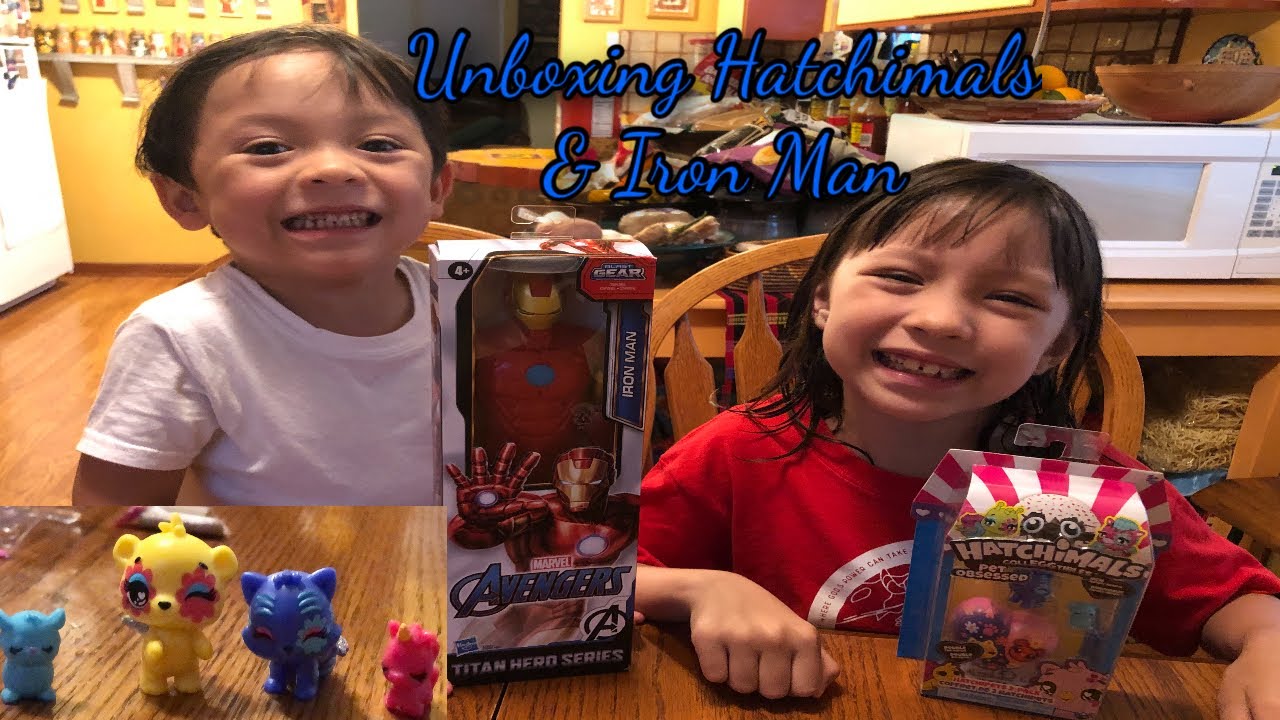 Unboxing HATCHIMALS Colleggtibles PET OBSESSED & IRON MAN SUPER HERO / MaryJoyce & Joshua World