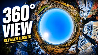 360 Drone View Between Flights Cinematic Edit