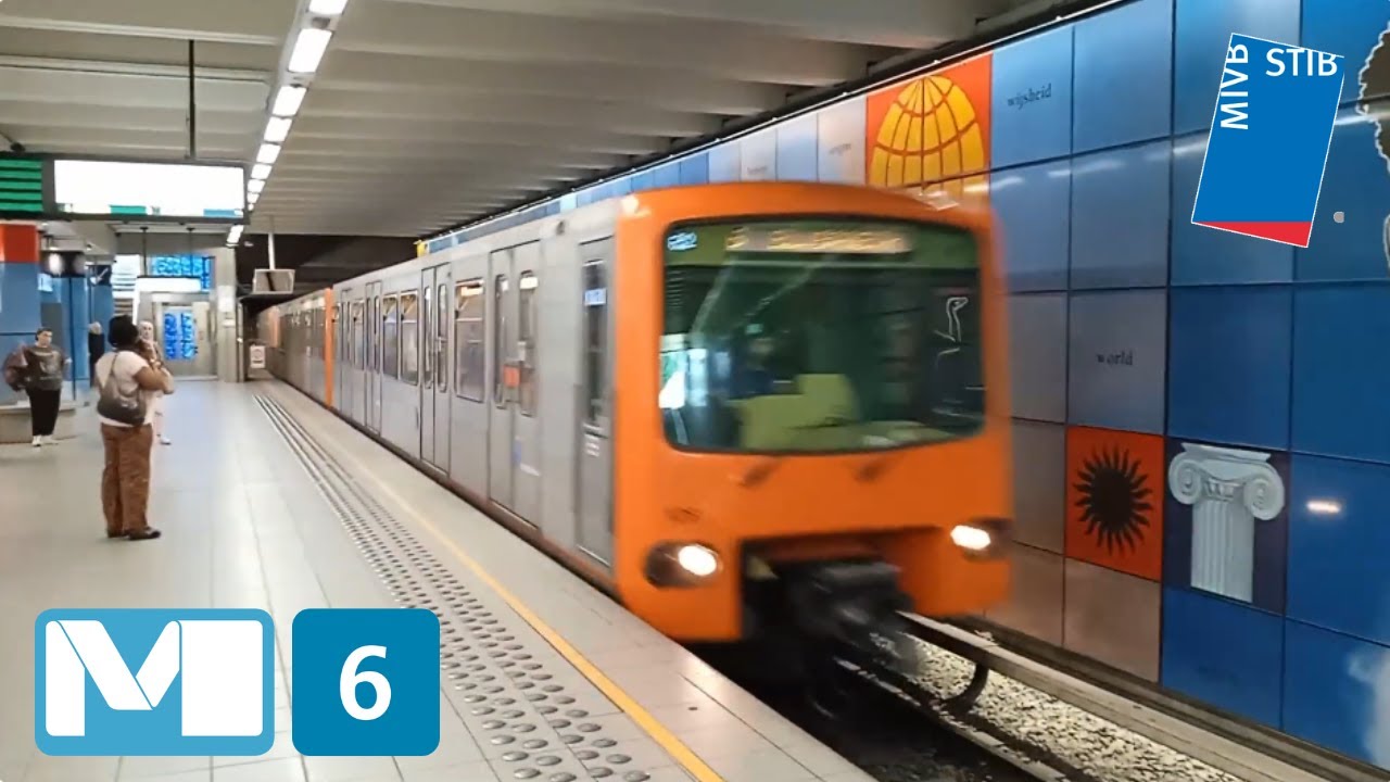 Métro de Bruxelles STIB-MIVB ligne 6 Trajet du Heysel à Beekkant avec une rame MX | 2024