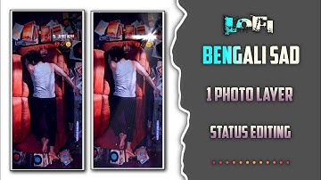 Eka Mone Prosno Sudhu💔 Bengali Lyrics Sad Song Status 4K .Alight Motion Editing.Narayan Creation