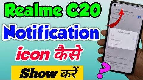 Realme C20 Mein Notification Icon Kaise Show Kare | How to show notification icon in Realme C20