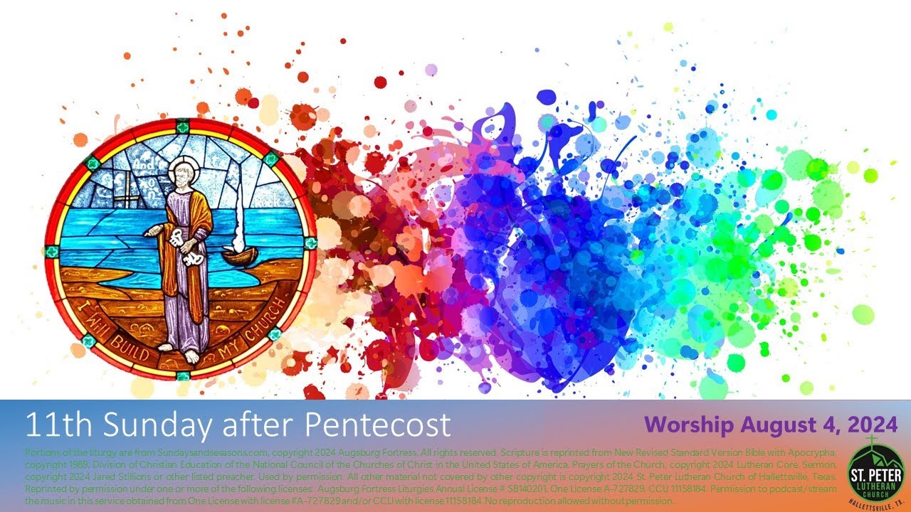 11th Sunday after Pentecost Worship 2024 08 04 - YouTube