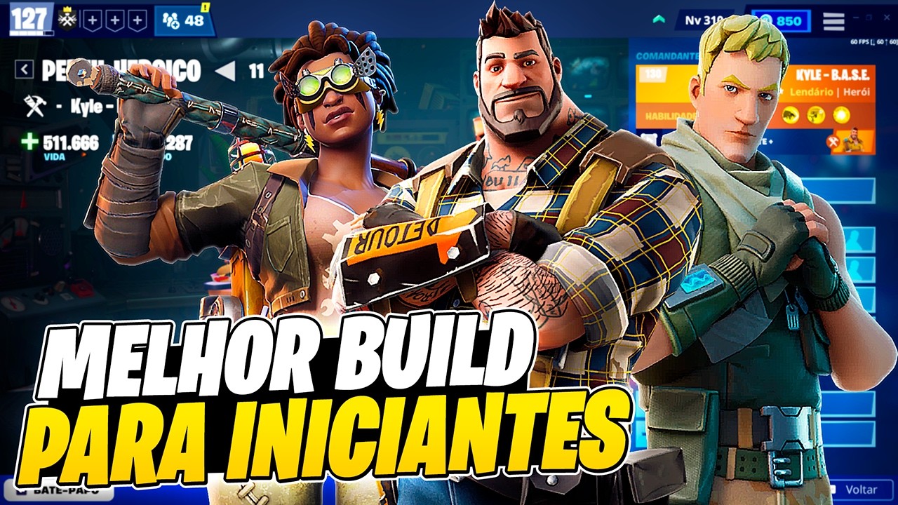 MELHOR BUILD PARA INICIANTES NO FORTNITE SALVE O MUNDO