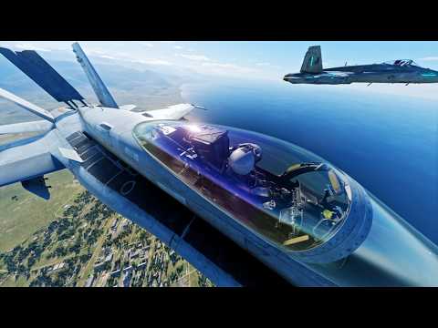 ROOKIE Pilot F/A-18 Super Hornet Training Take-off, Landing in Steam DCS!