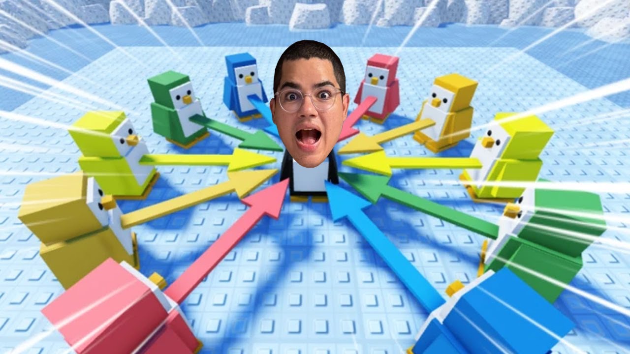 VIREI UM PINGUIM E NÃO POSSO SER EXPULSO DO BLOCO DE GELO! (ROBLOX - KNOCKOUT)